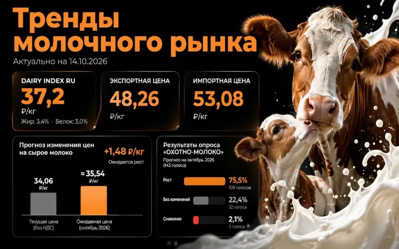Dairy Index RU вырос до 37,2 руб./кг