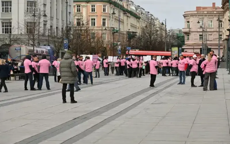 В Литве прошла акция протеста производителей молока