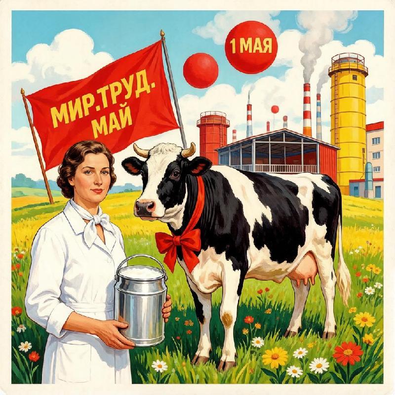 С Первомаем, коллеги! Мир, труд, май — и качественное молоко на наших столах