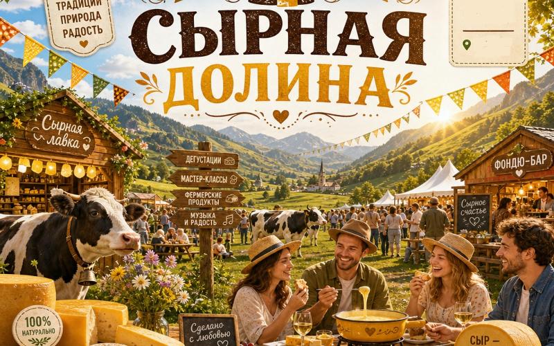 Более 1000 кг сыра и богатырские забавы: 8 августа в Алтайском крае пройдёт гастрофестиваль «Сырная деревня»