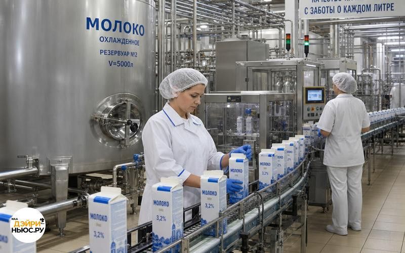 Казанский молочный комбинат достиг мощности до 1 тыс. т в сутки