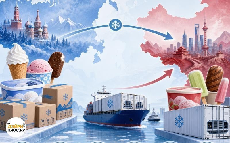 РФ в июле увеличила выручку от экспорта мороженого в Китай в 1,7 раза почти до $185 тыc.
