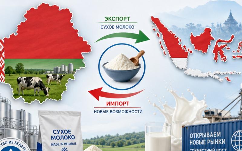 Индонезия готова закупать в Беларуси до 100 тыс. тонн сухих молочных продуктов